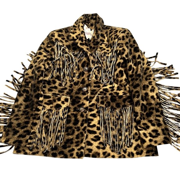 La Commune Magique Fringe Blazer in Leopard - Picture 1 of 5